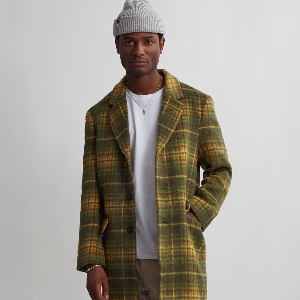 Saturdays NYC Morgan Plaid Top Coat